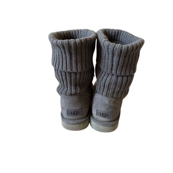 UGG Classic Knit Boots size 8 Gray Charcoal - Picture 4 of 11